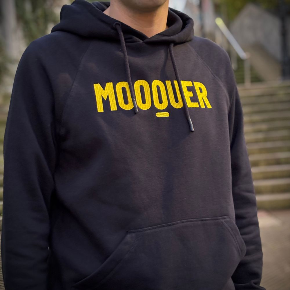 Sudadera Mooquer azul marino de algodón orgánico