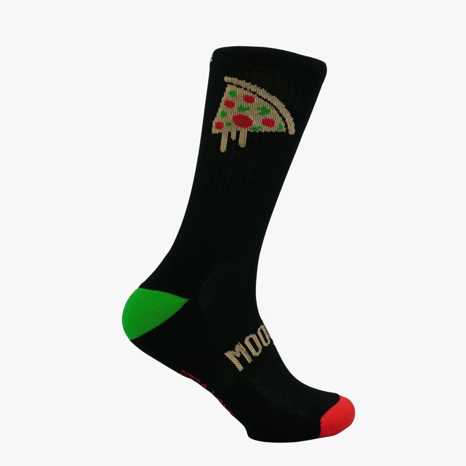 calcetines negros Mooquer Old School pizza bordada lifestyle