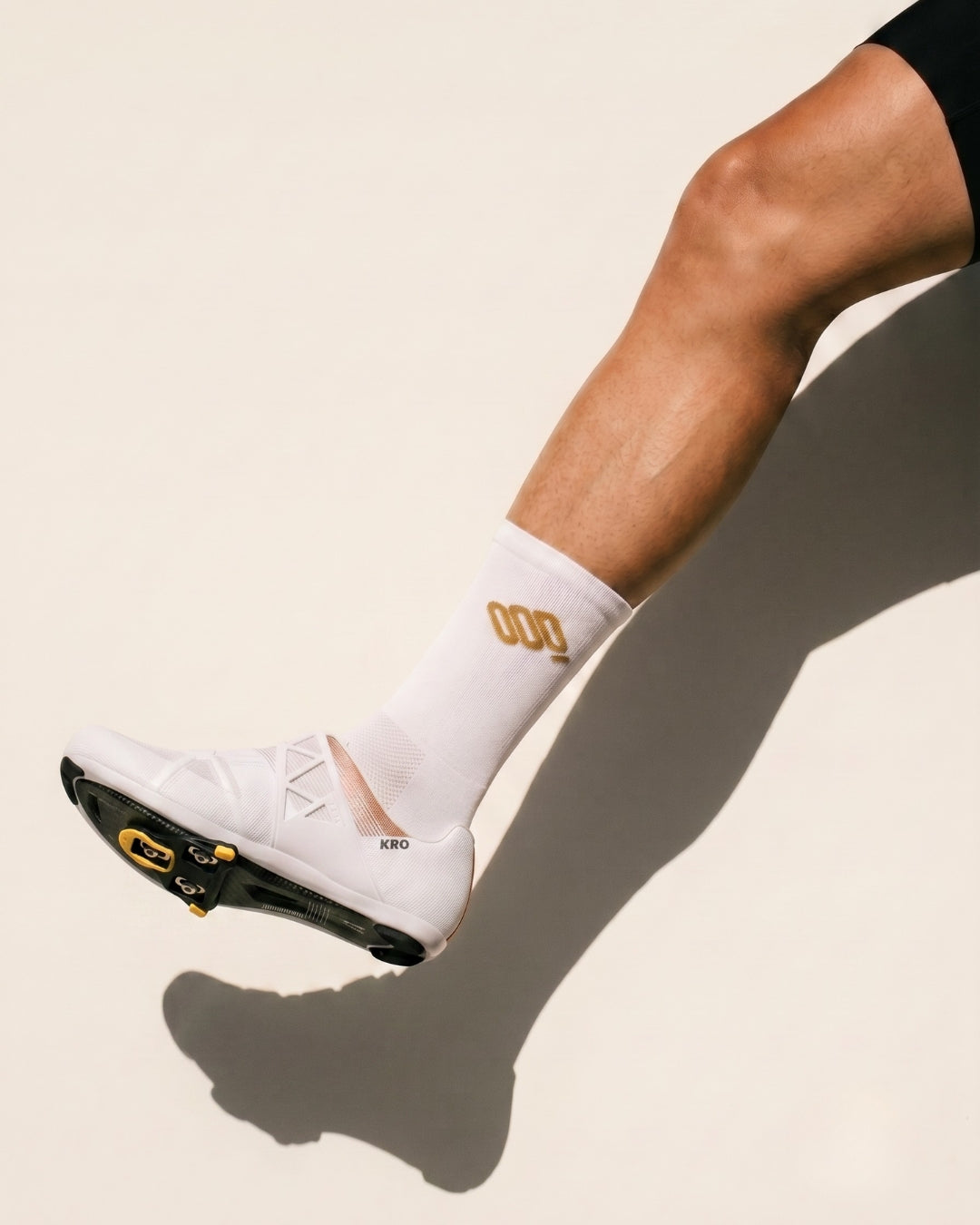calcetines de ciclismo blancos para el verano Mooquer Band White