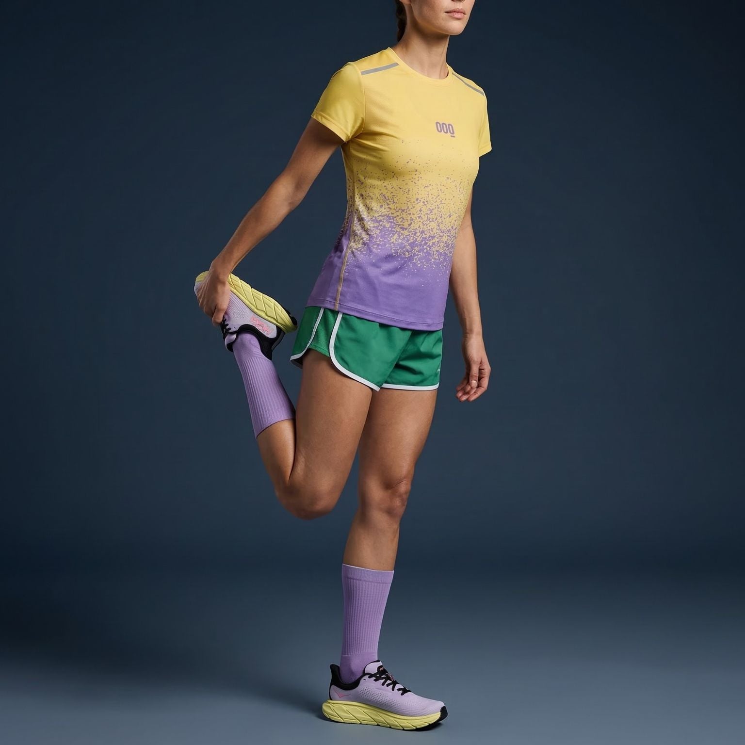 Camiseta de running mujer Yellow Fade Ultra