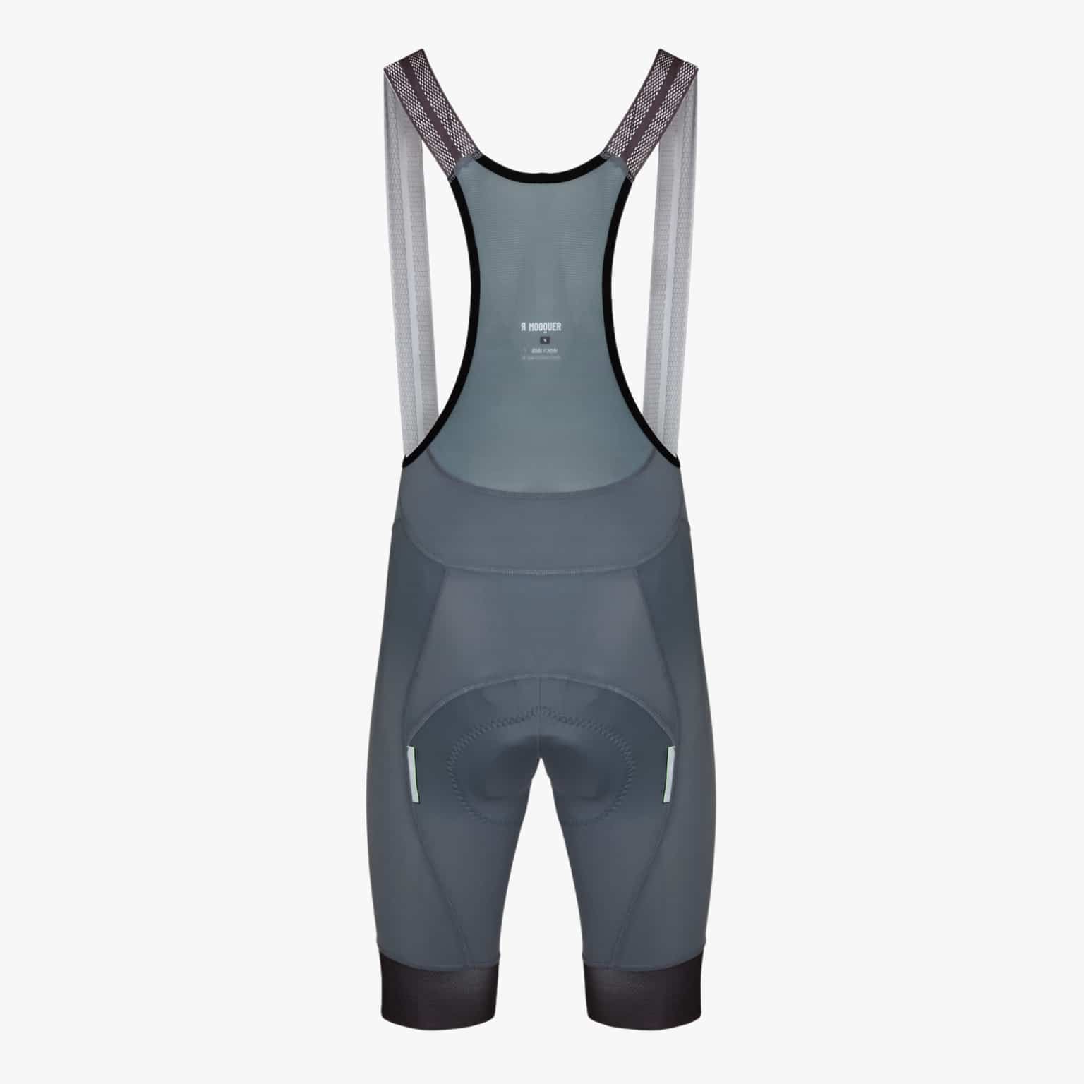 Culotte bib de ciclismo gris profundo alto rendimiento