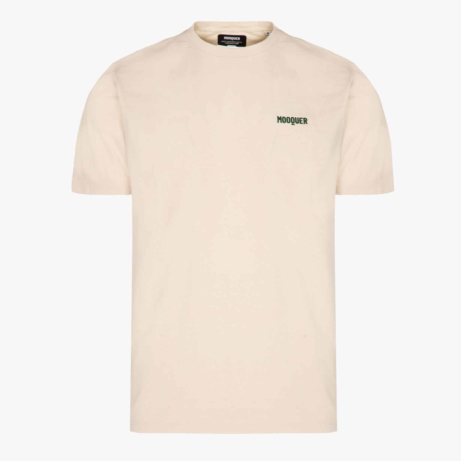 Camiseta de algodón orgánico color crema Mooquer lifestyle