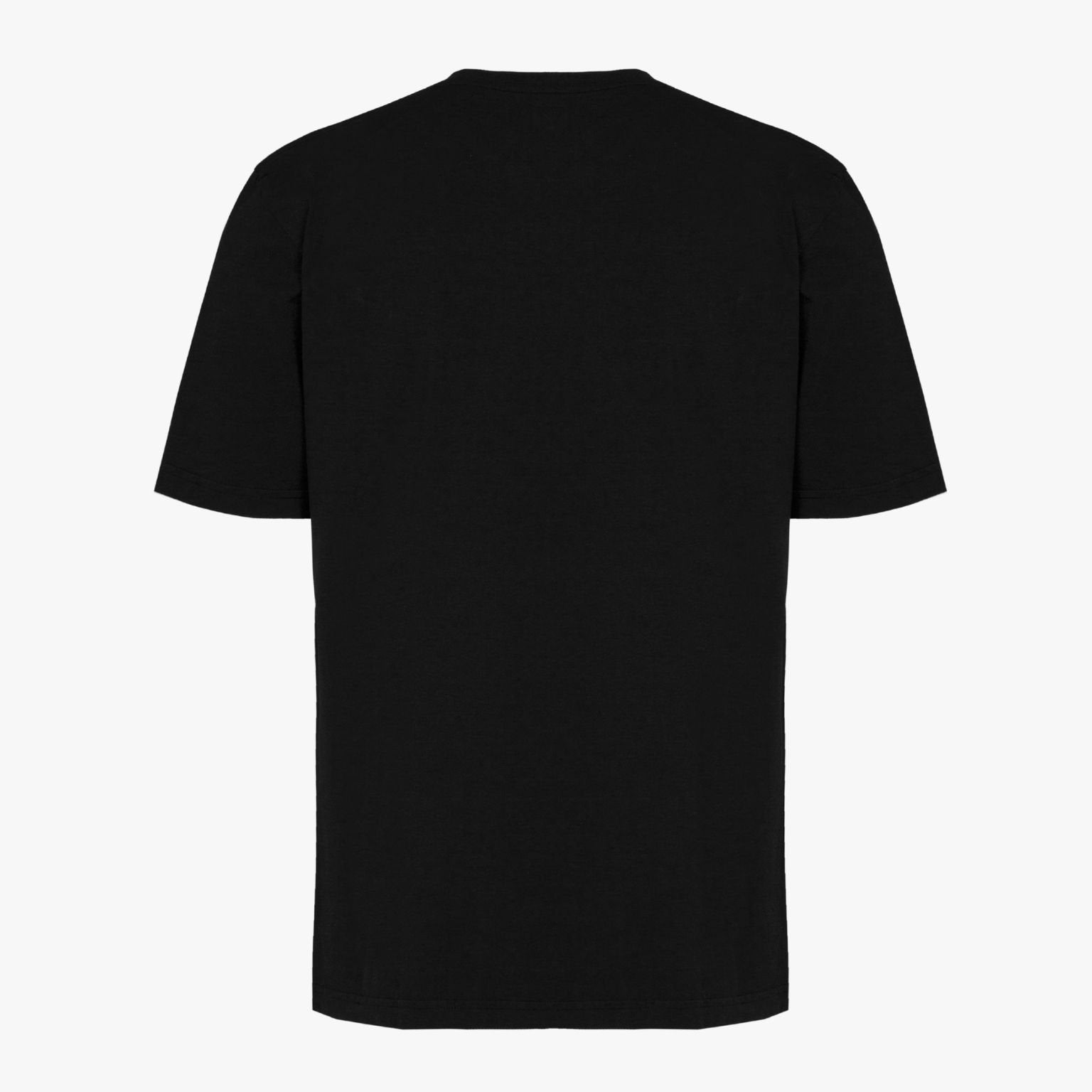 Camiseta negra de algodón orgánico confeccionada en Portugal Mooquer