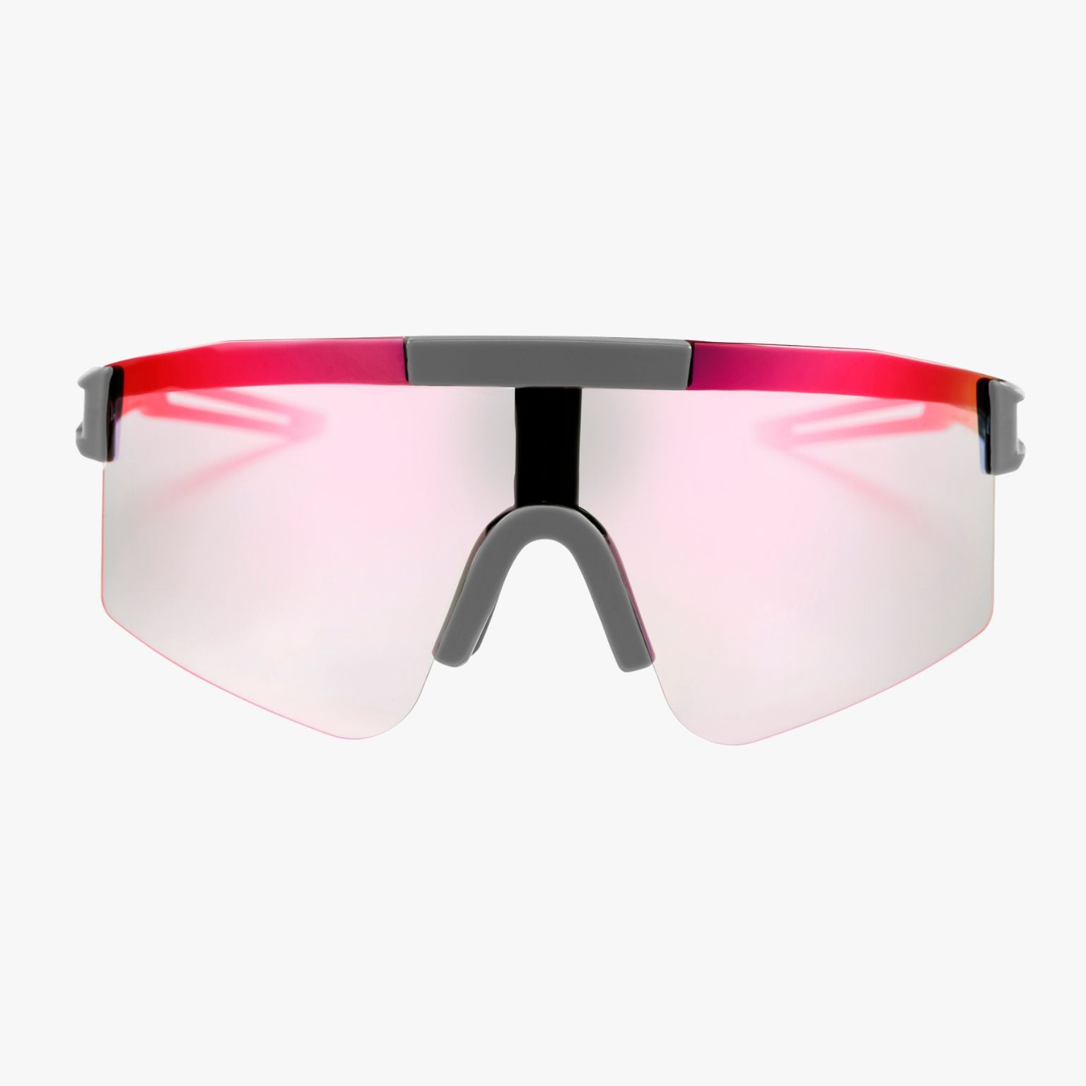 Gafas de sol CHPO Luca de montura gris mate y lente fotocromática rosa, vista frontal