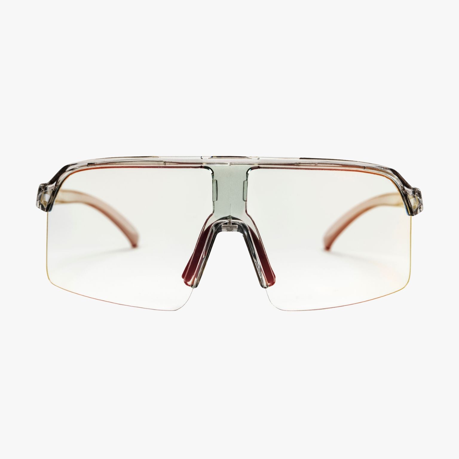 Gafas de sol CHPO Nestor de montura gris y lente fotocromática rosa, vista frontal