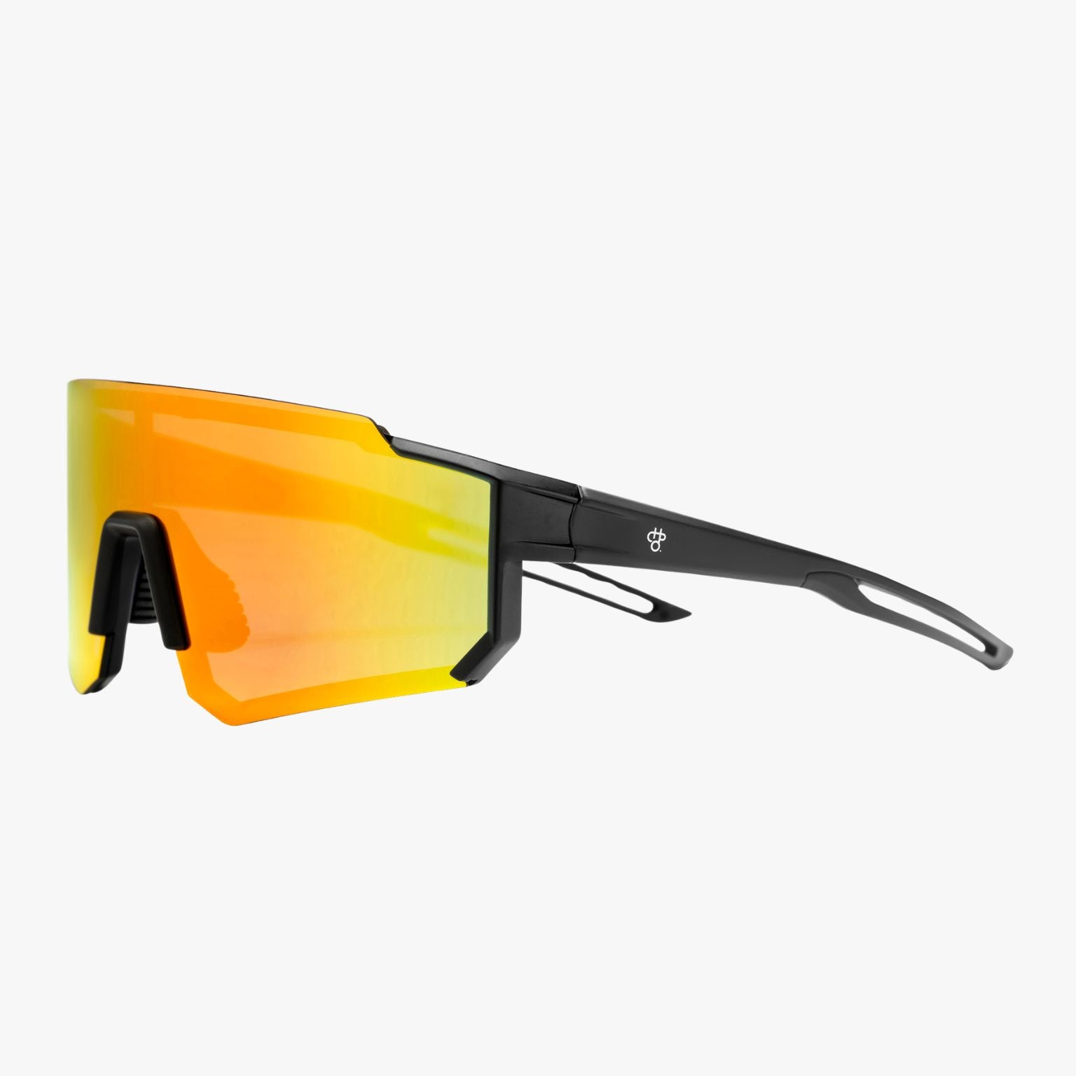Perfil de las gafas CHPO Siri negras de pantalla aerodinámica con nariz de goma