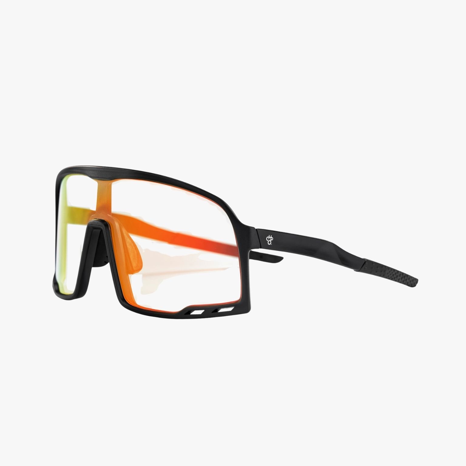Detalle de la nariz con goma ajustable y diseño tipo pantalla en las CHPO Henrik Black Photochromic para ajuste bajo casco