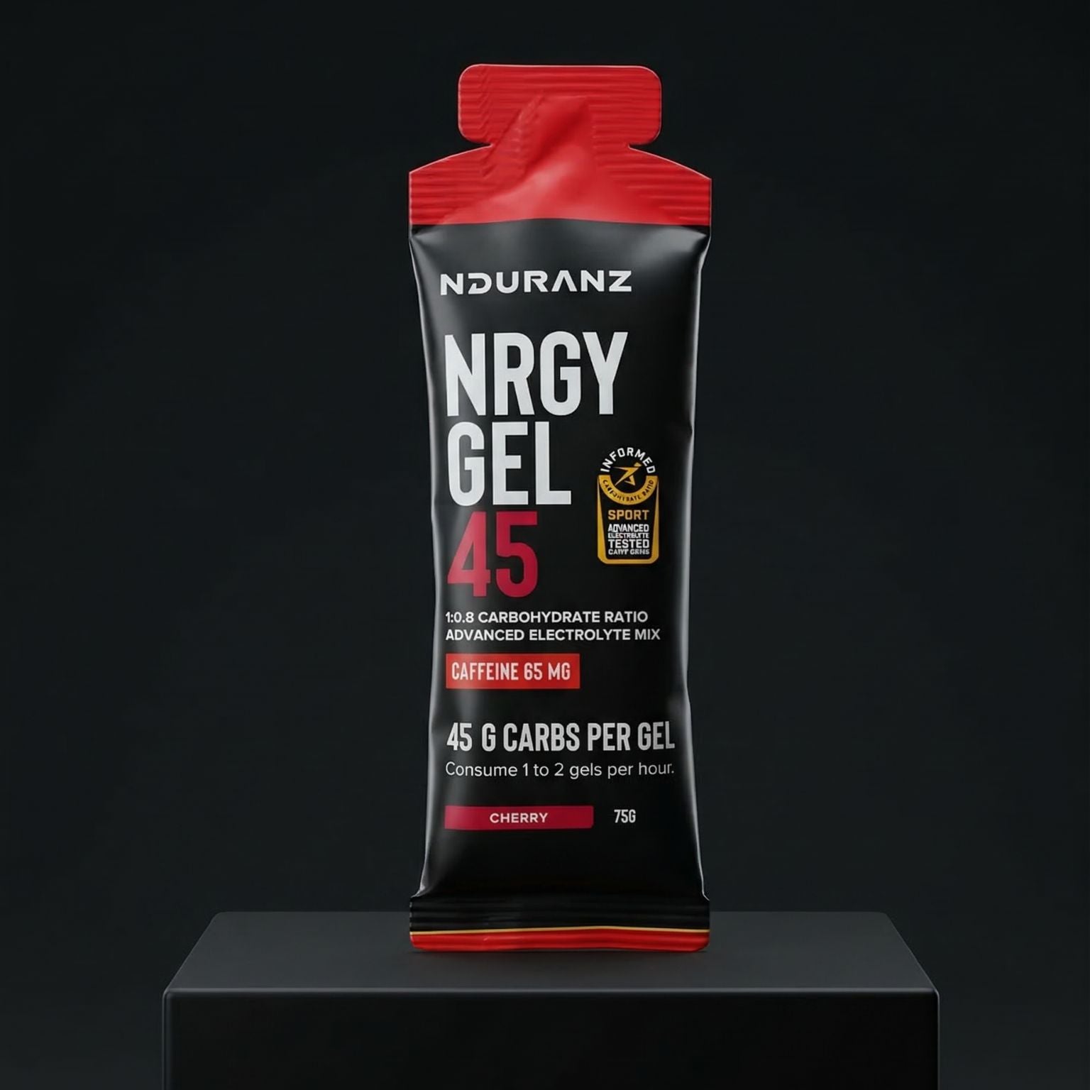 gel energetico con cafeina nduranz nrgy gel 45 cereza
