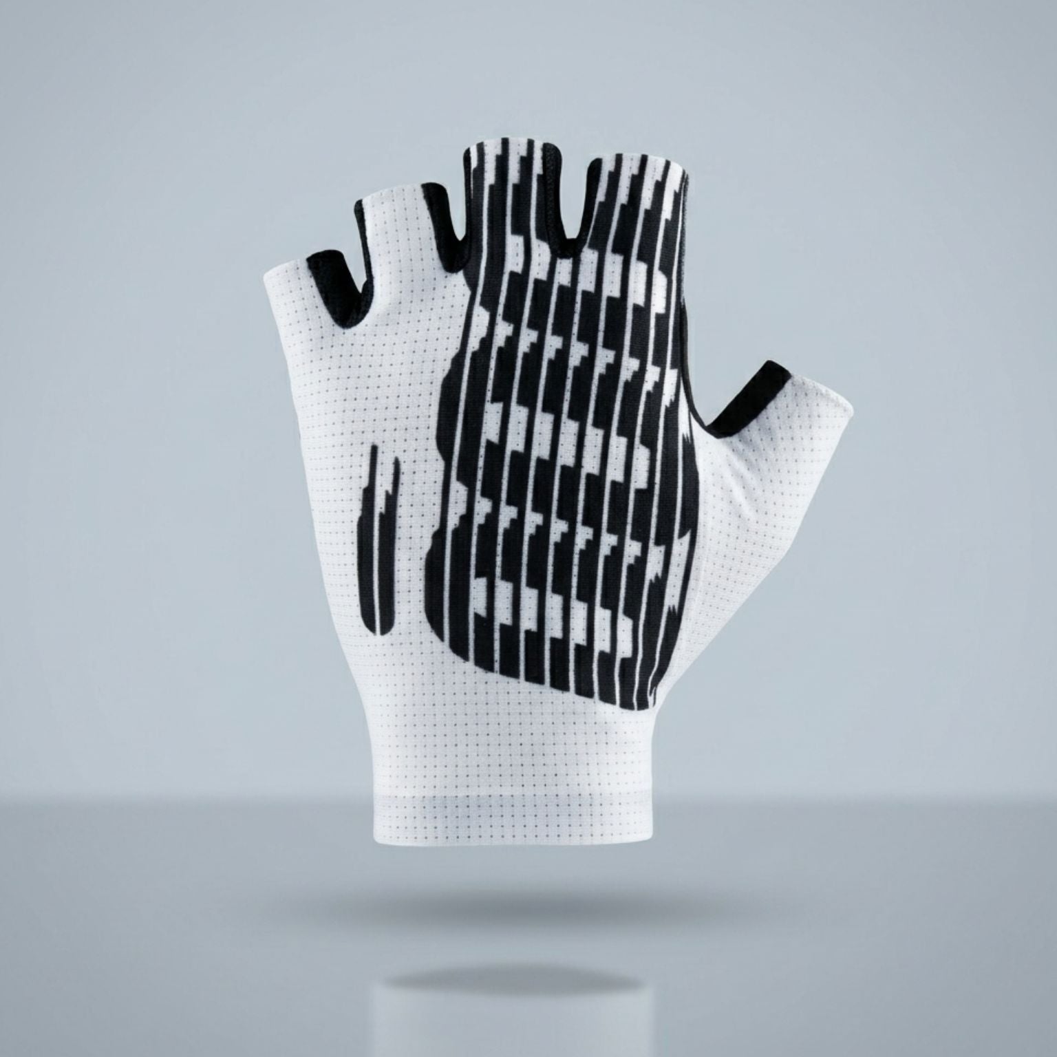 Guantes de ciclismo de verano Aria Blanco de Mooquer con logo OOQ sublimado