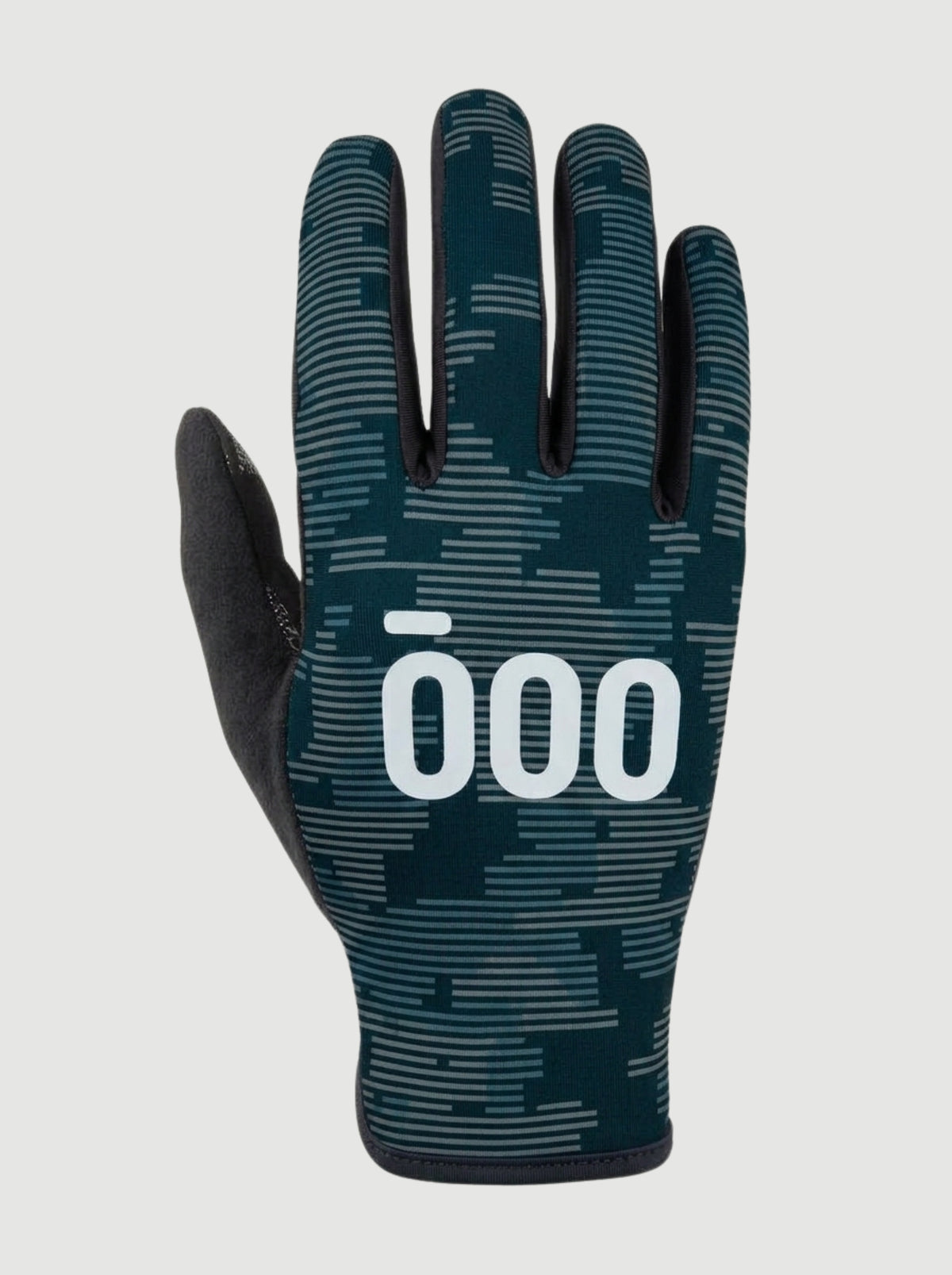 Guantes de ciclismo de invierno Blurry en azul petróleo, par completo
