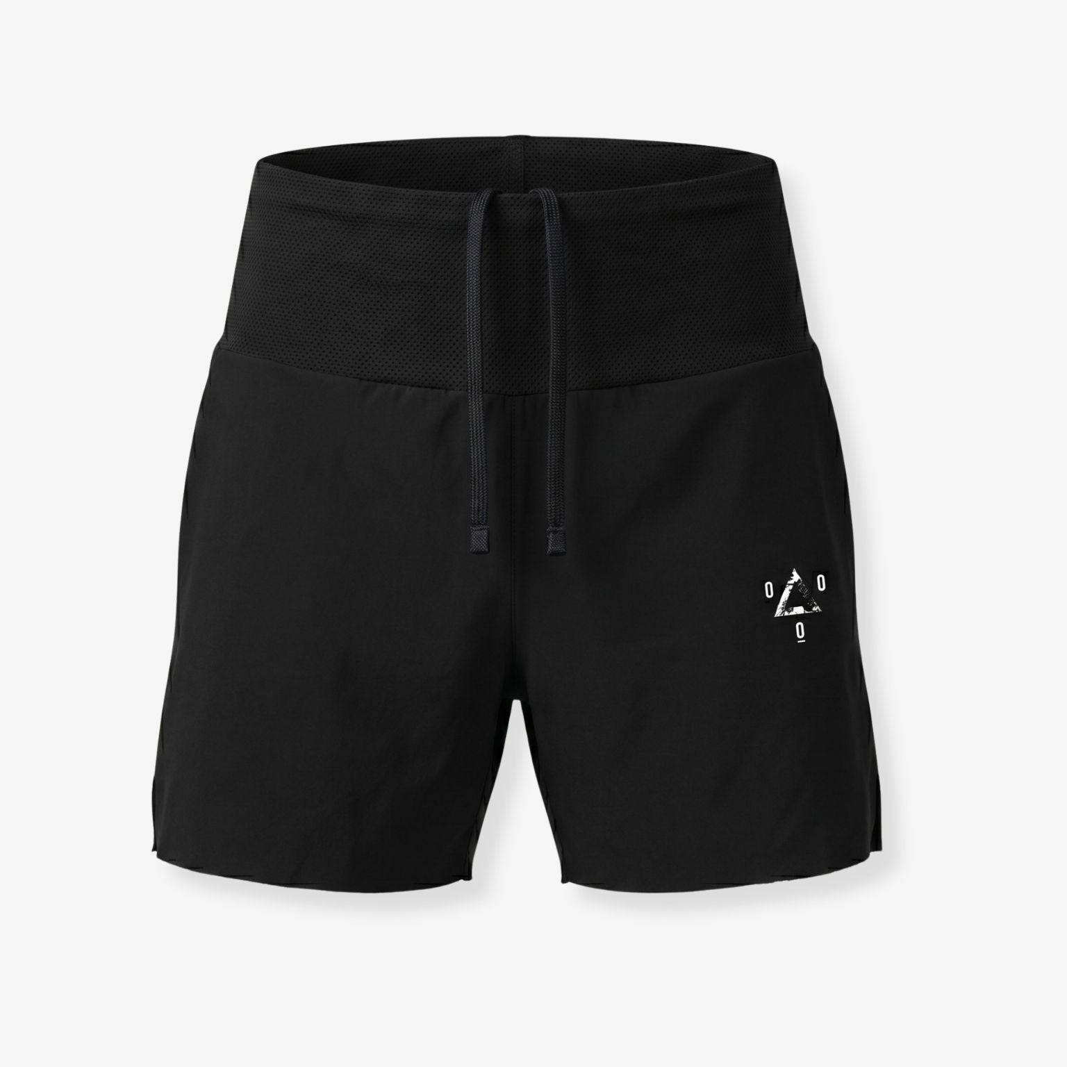 Pantalón corto trail running Mooquer Signature negro hombre vista frontal