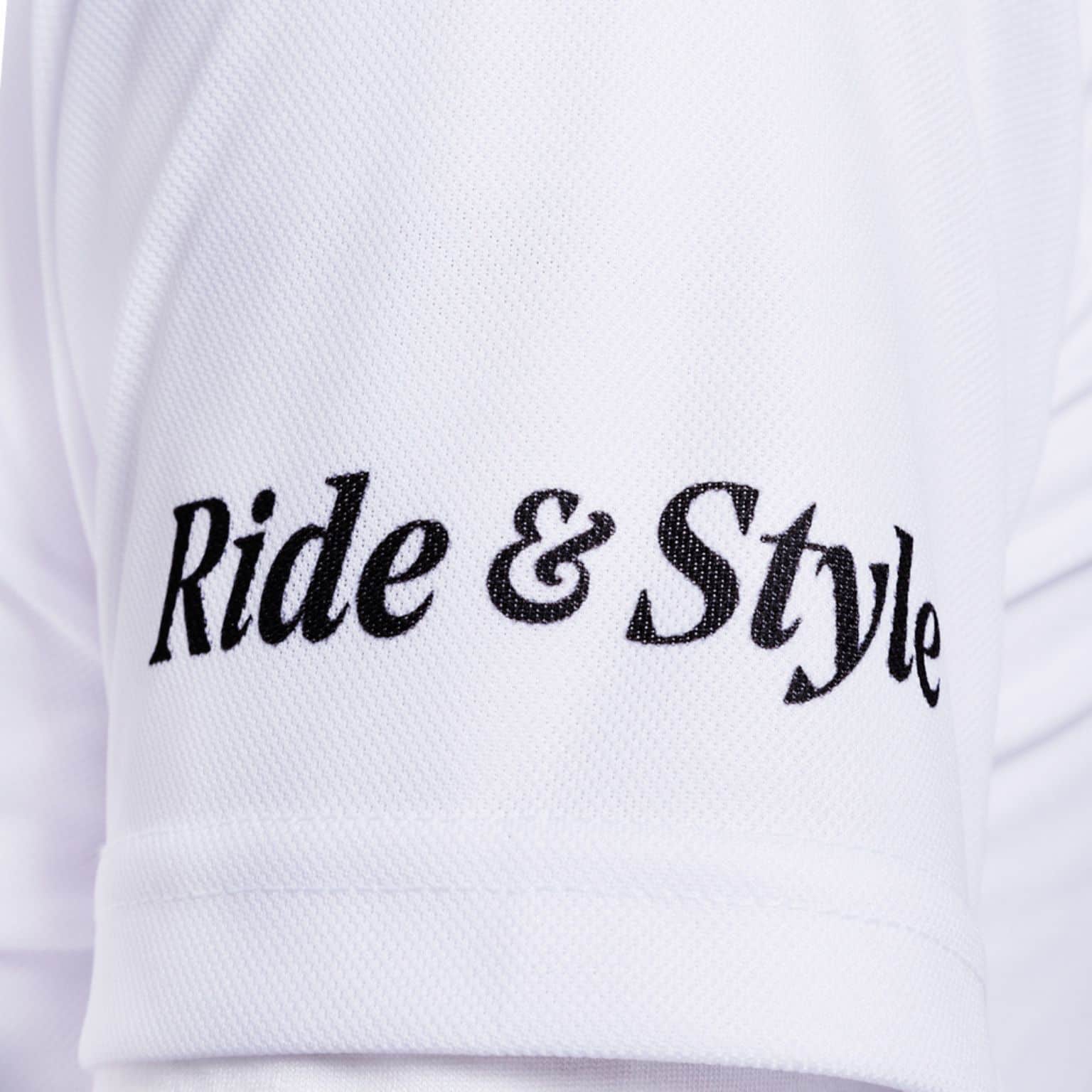 Detalle del tejido microperforado transpirable en el Polo White Crew