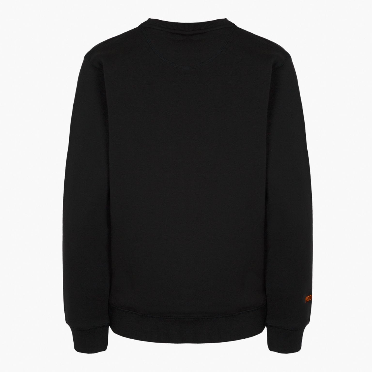 Sudadera negra algodón orgánico con parche bordado