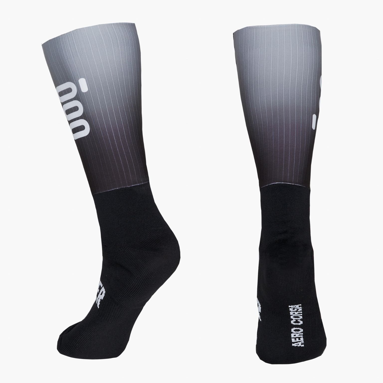 Calcetines ciclismo negros aero con tejido Tech Wave