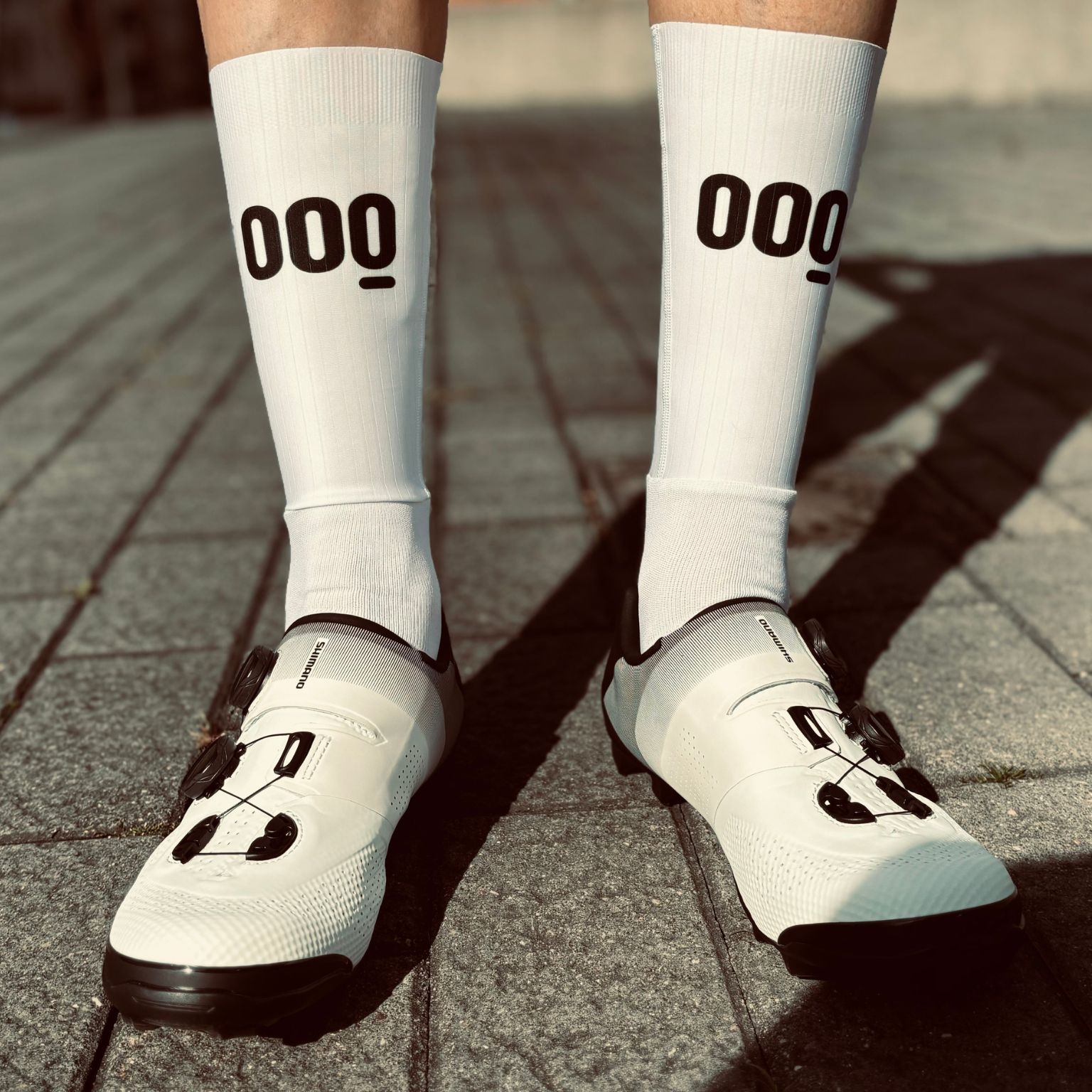 Calcetines ciclismo blancos competición Aero White Corsa