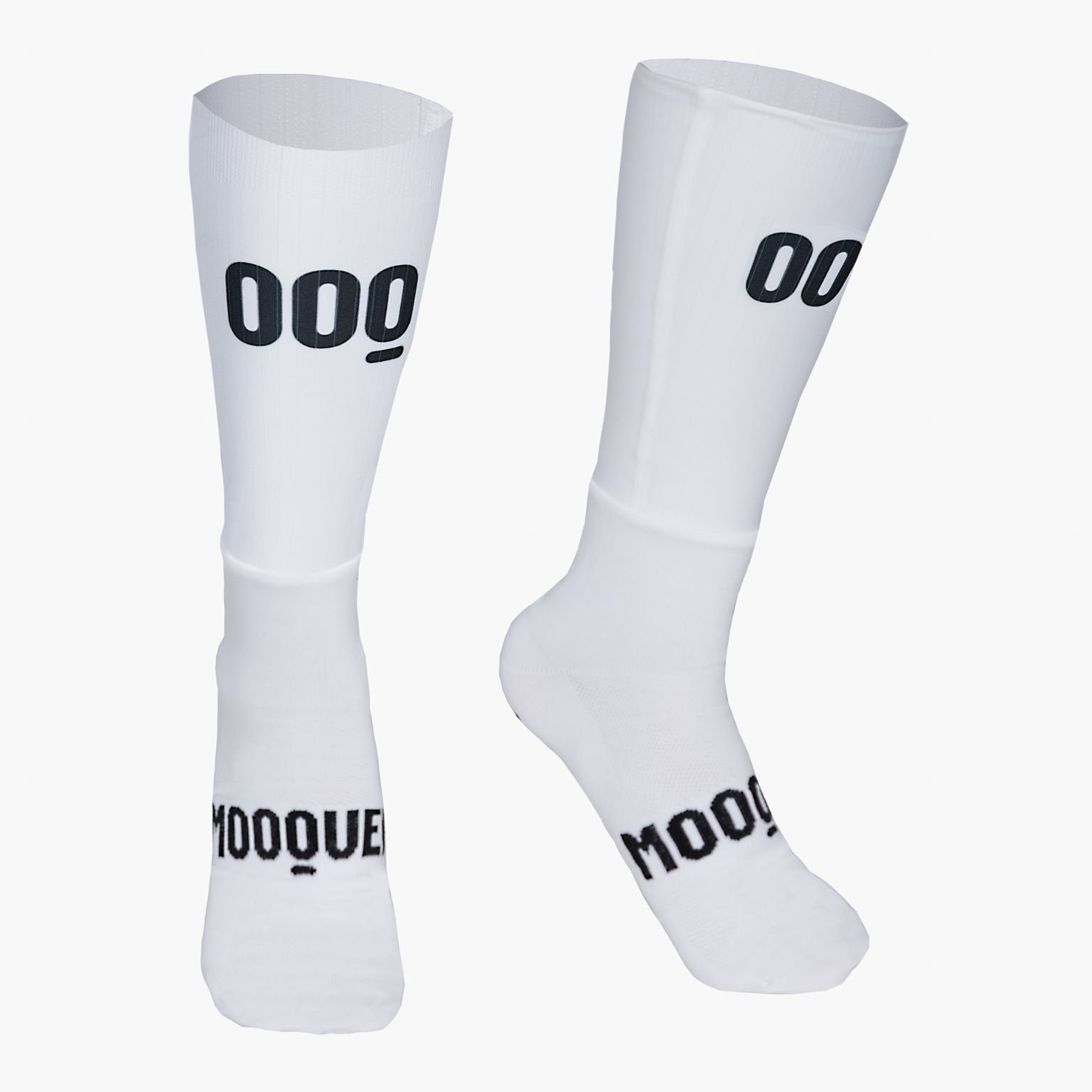 Calcetines aero ciclismo blancos Aero White Corsa Mooquer
