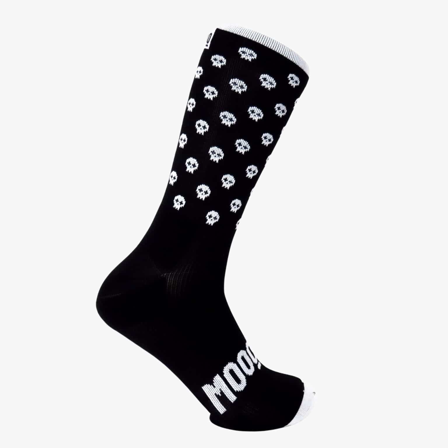 Calcetines de ciclismo negros Skull Stan Mooquer