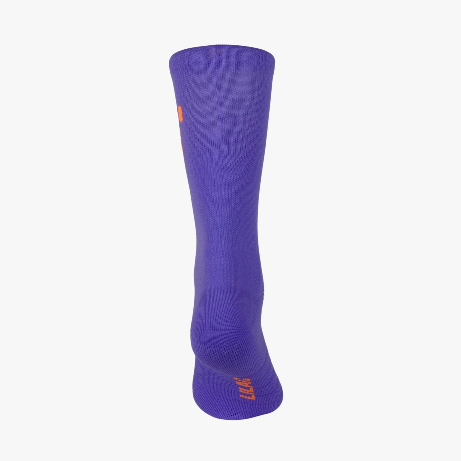 Detalle de ajuste y tejido técnico en calcetines running Lilac Run