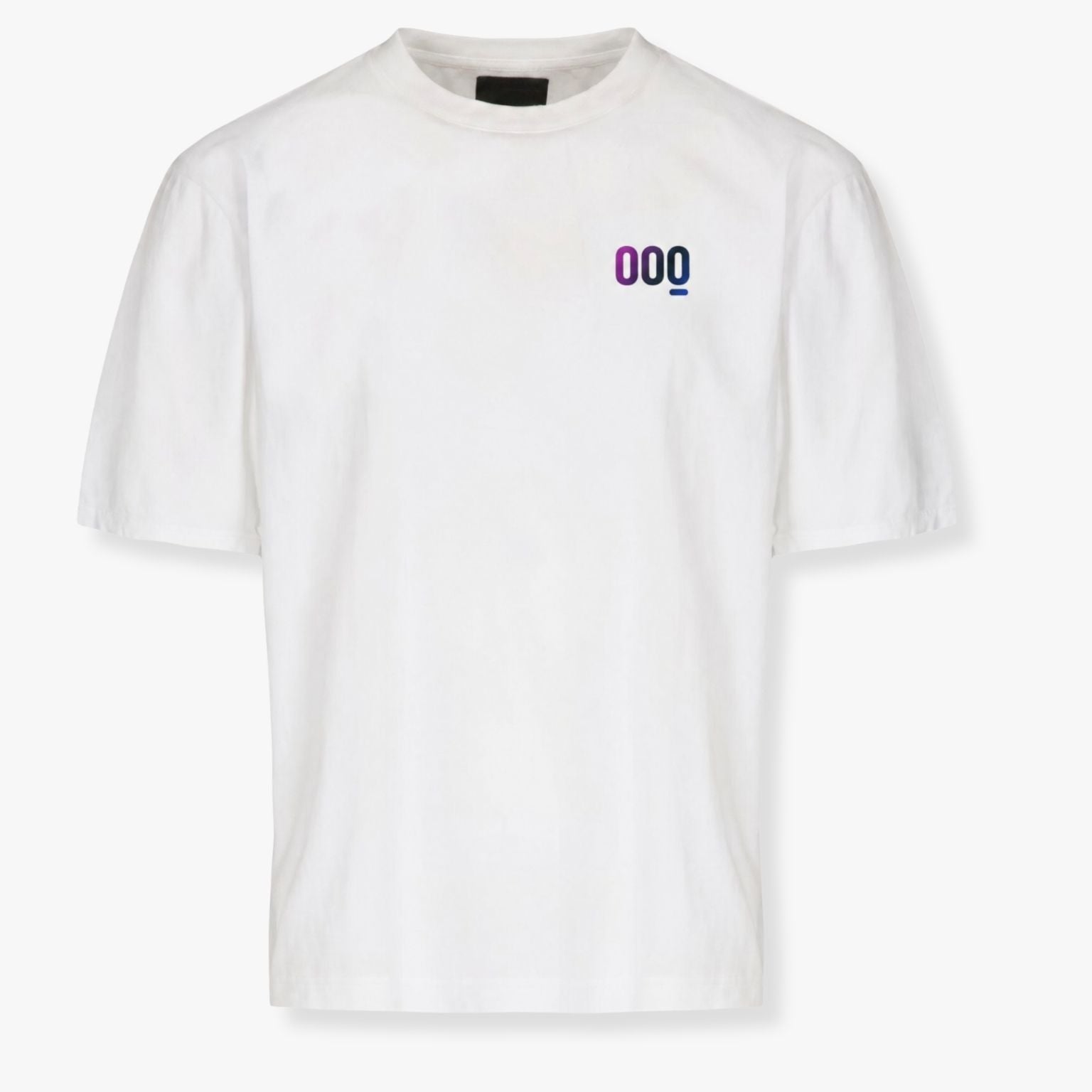 Camiseta lifestyle hombre algodón orgánico Mooquer estampado degradado azul a morado