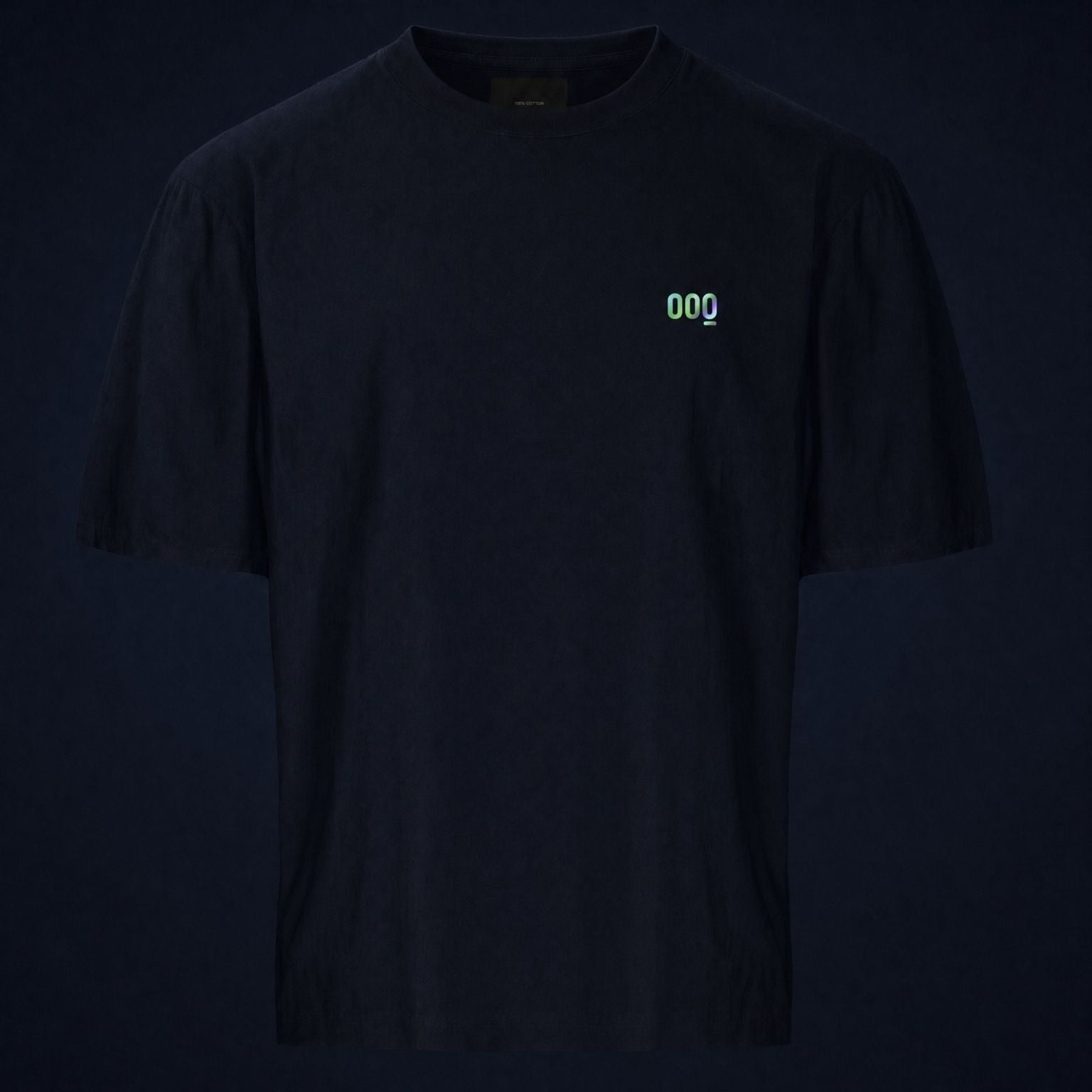 Estampado DTF reflectante verde lima camiseta Mooquer en oscuridad