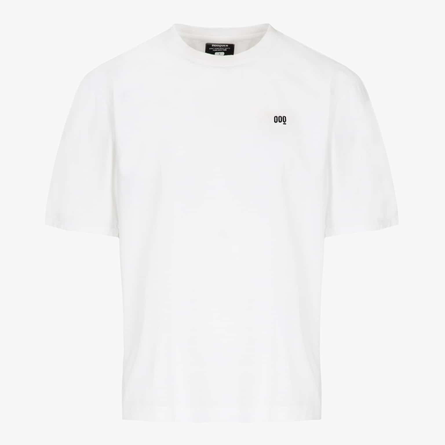 Camiseta blanca de algodón orgánico oversize Mooquer