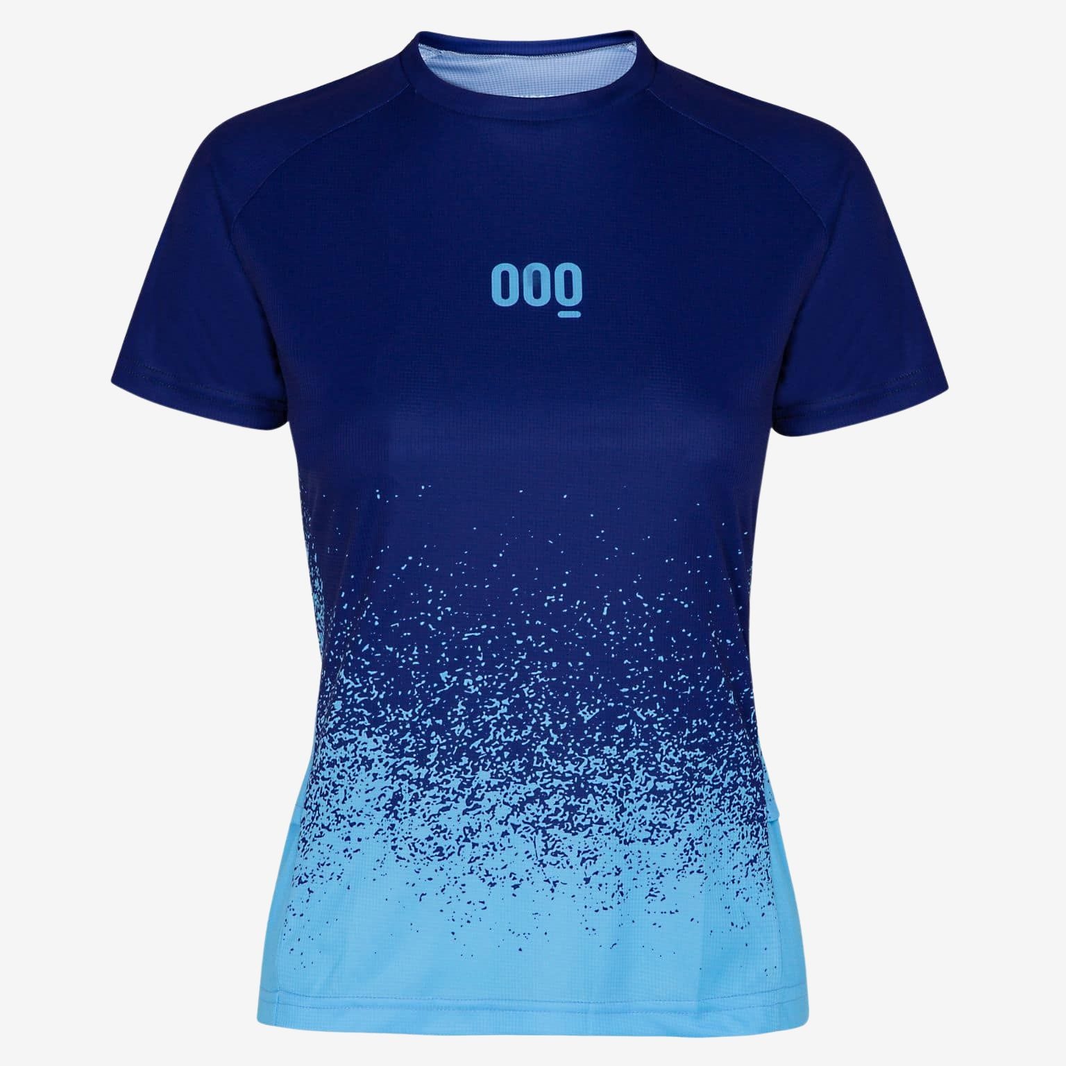 Camiseta técnica running mujer Navy Supra Mooquer frontal azul marino degradado