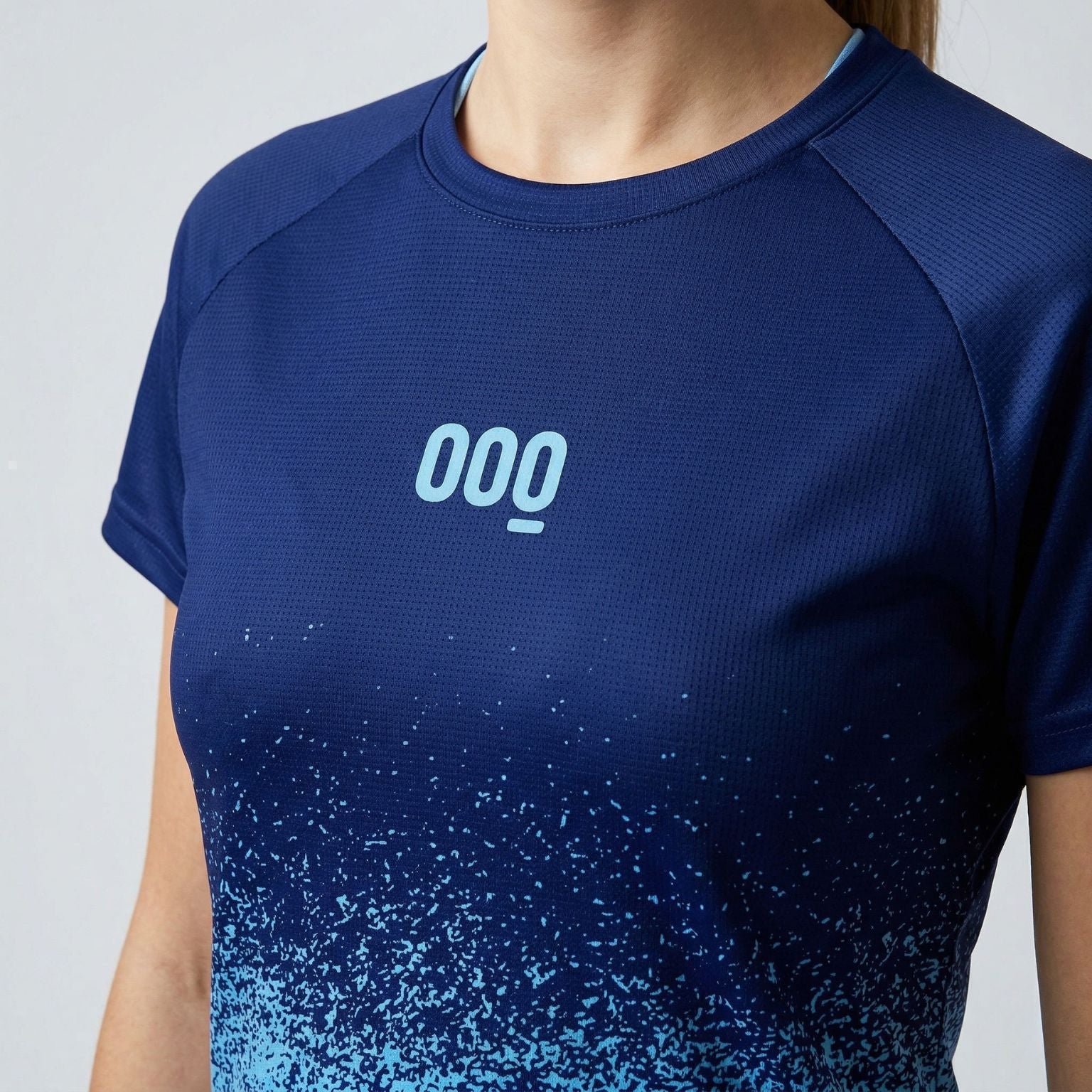 camiseta tecnica mujer trail running azul navy ligera