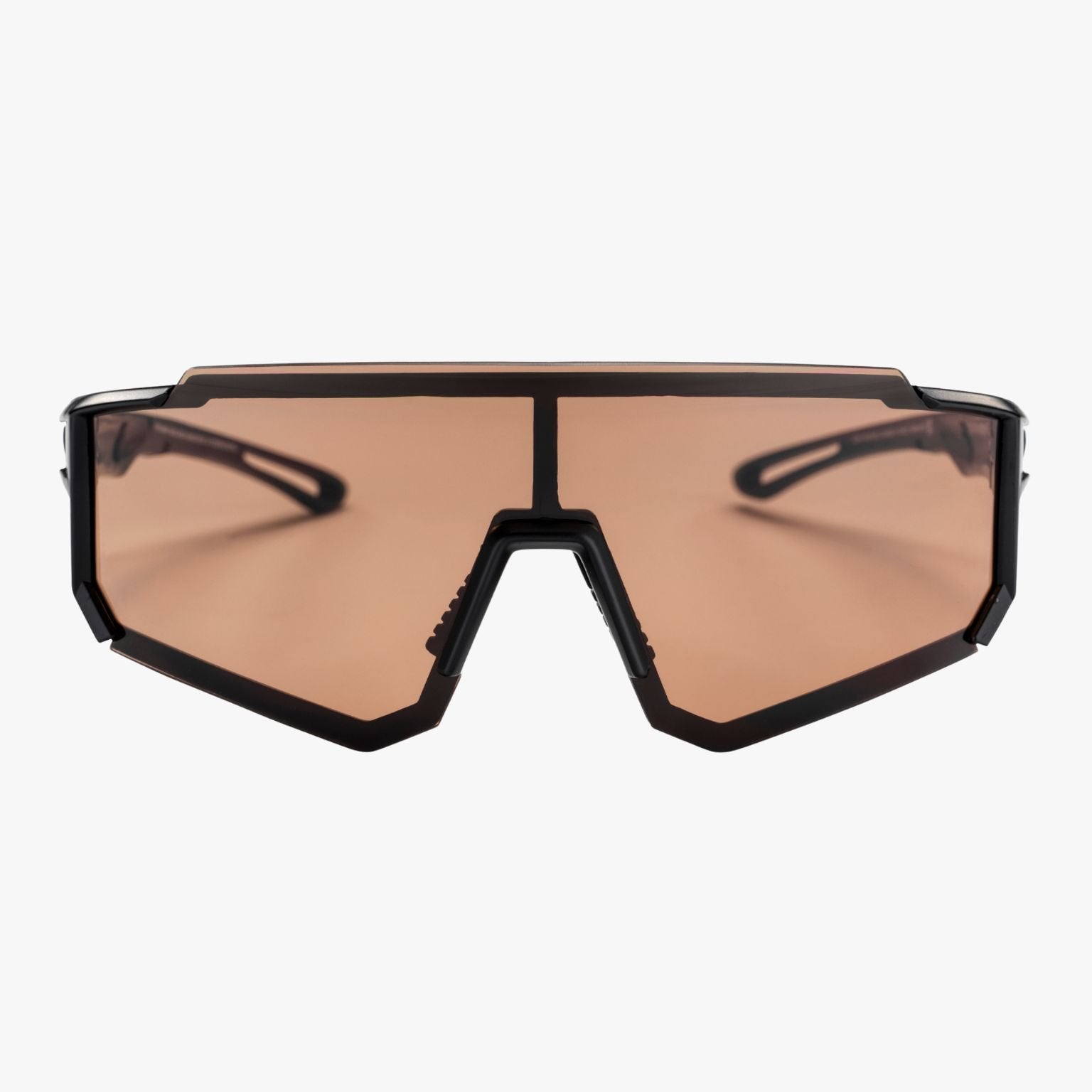 Gafas deportivas CHPO Siri Black Amber con montura matte black y lente amber UV400 Cat 2