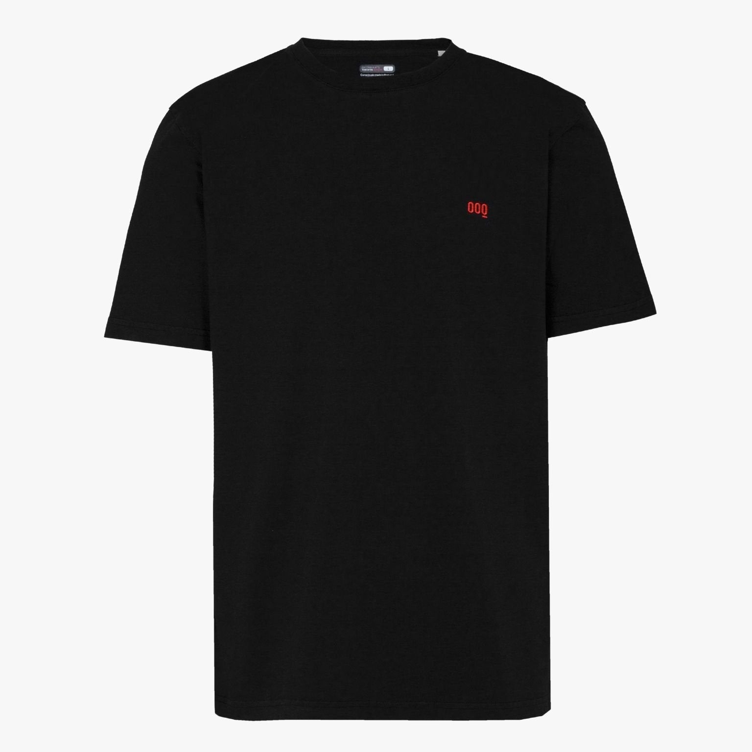 Camiseta de algodón orgánico negra Mooquer lifestyle