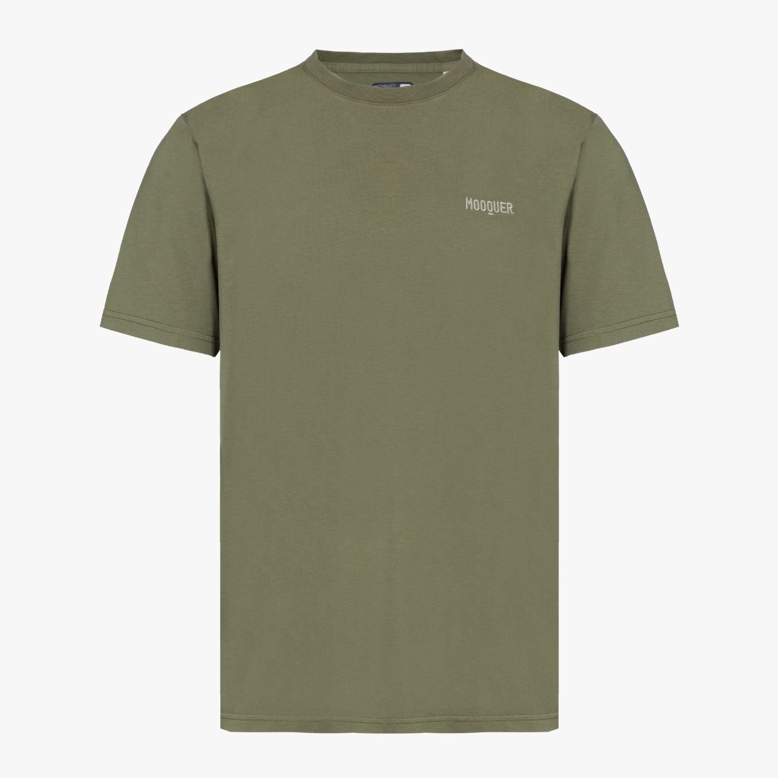 Camiseta de algodón orgánico verde oliva Mooquer lifestyle