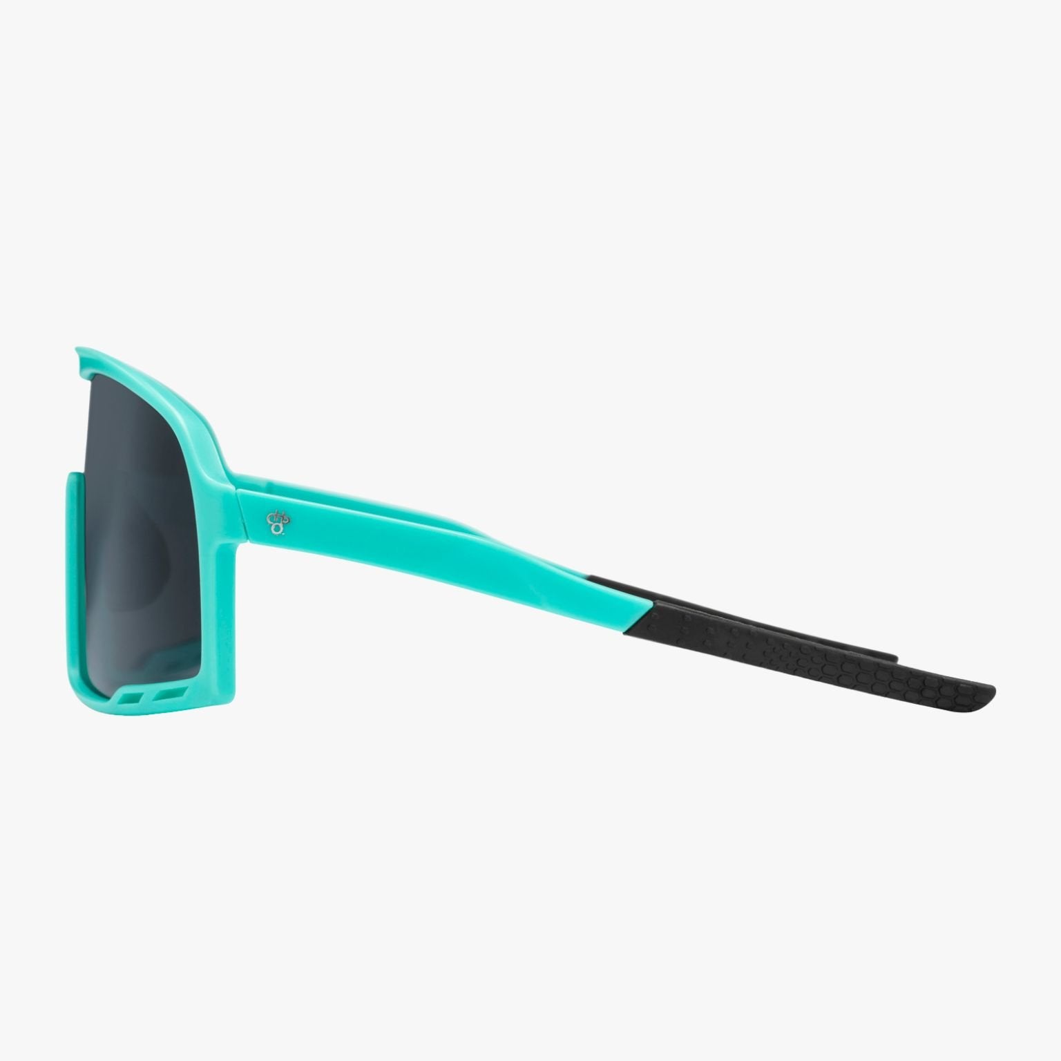 Vista lateral de las CHPO Henrik Turquoise Polarized, ajuste estable bajo casco o gorra