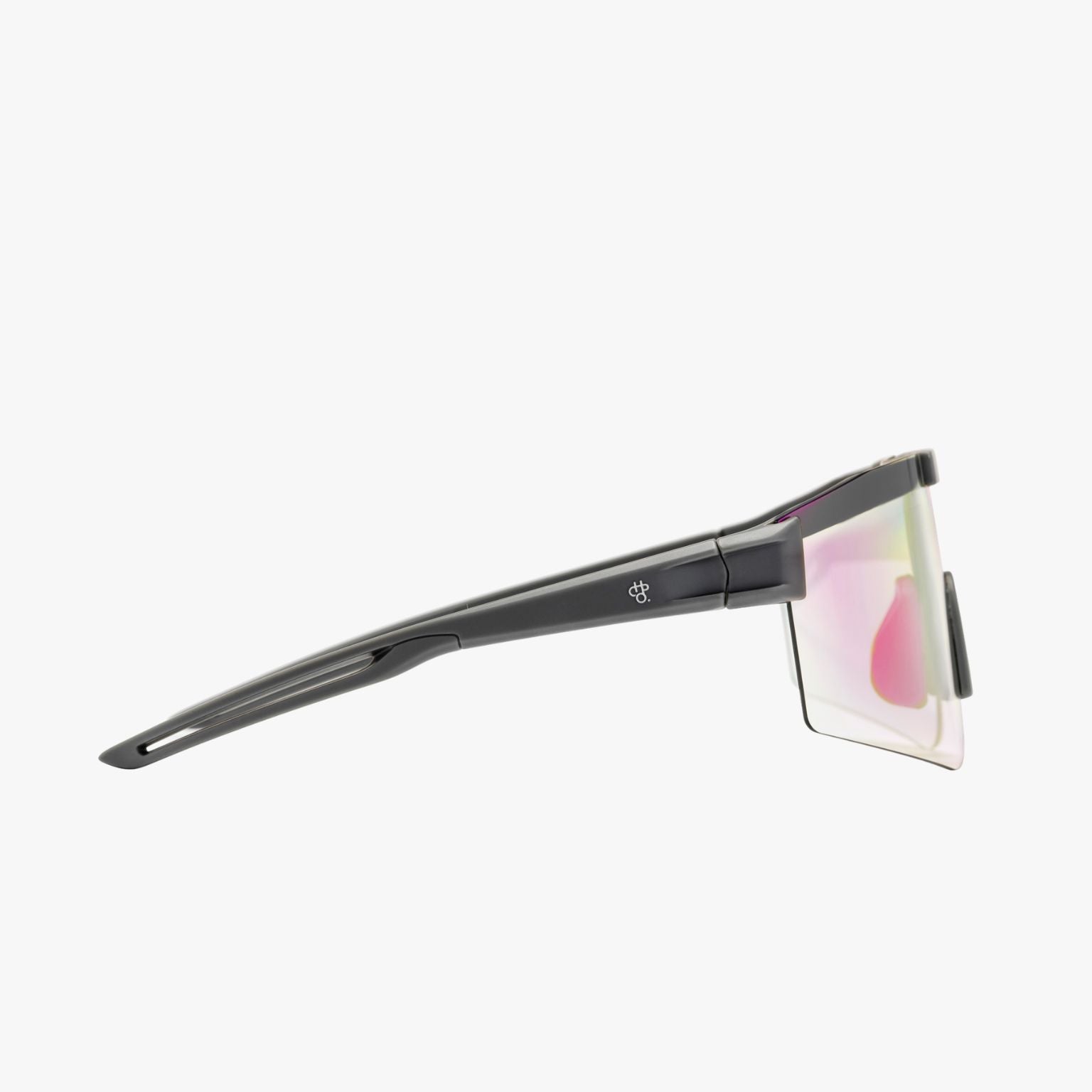 Perfil de las gafas CHPO Luca grises con lente fotocromática rosa y varillas finas