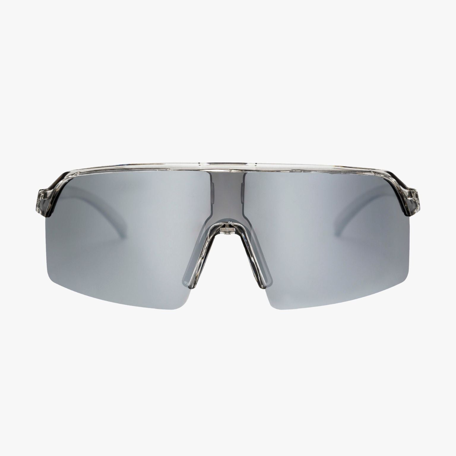 Gafas de sol CHPO Nestor de montura gris y lente espejo plata, vista frontal