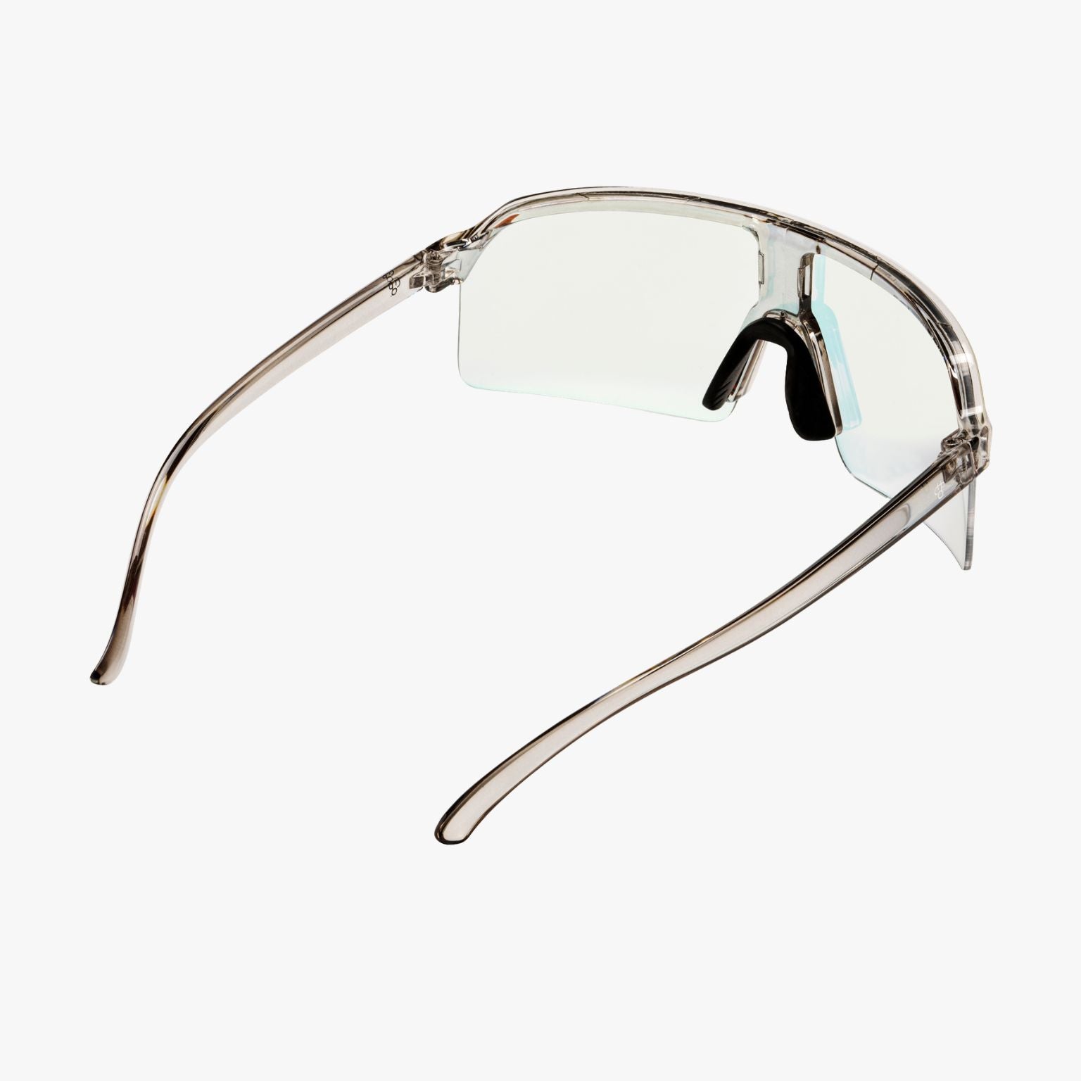 Perfil de las gafas CHPO Nestor grises con lente fotocromática rosa y puente estrecho