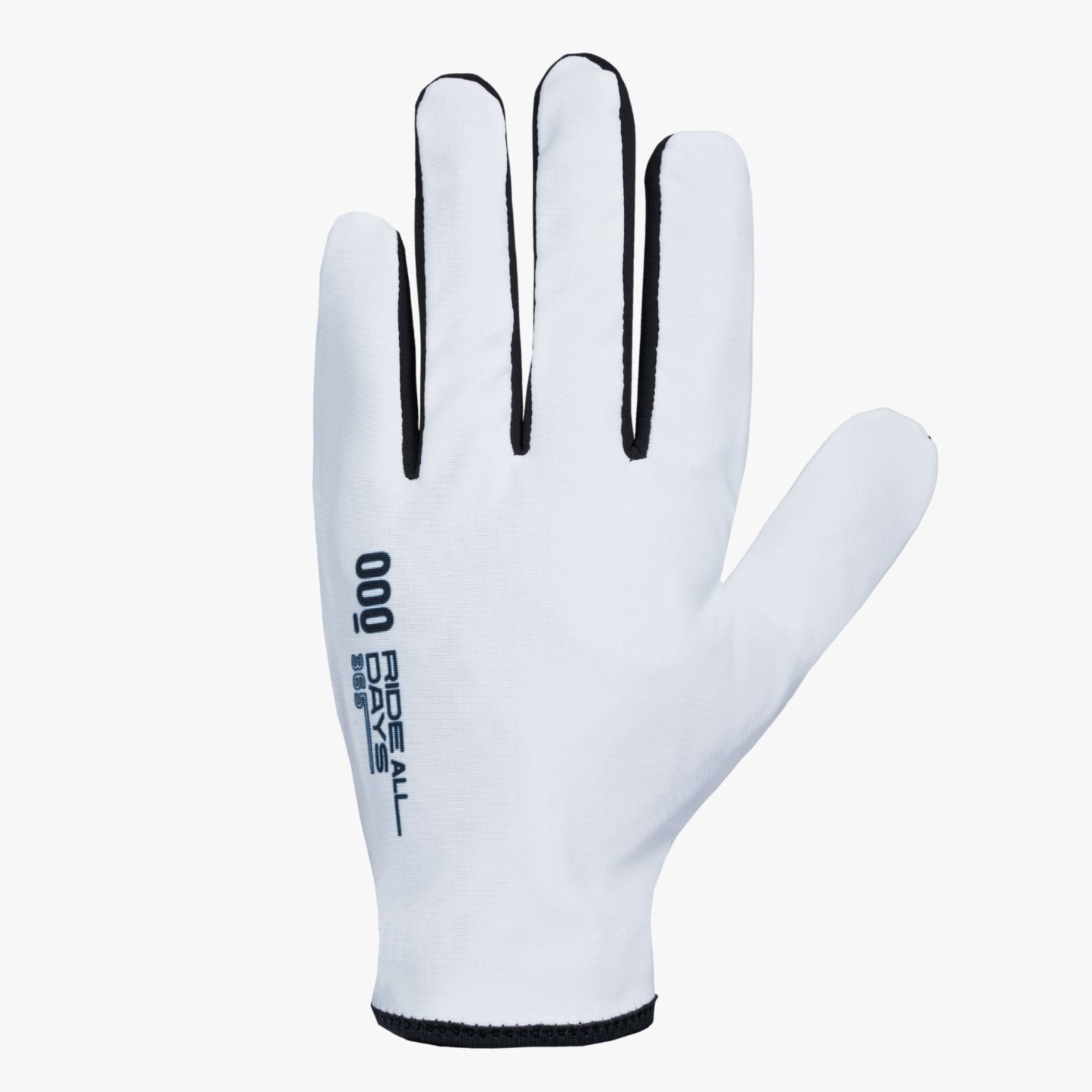Guantes de ciclismo Mooquer Racing White en color blanco, diseño ultraligero sin velcro