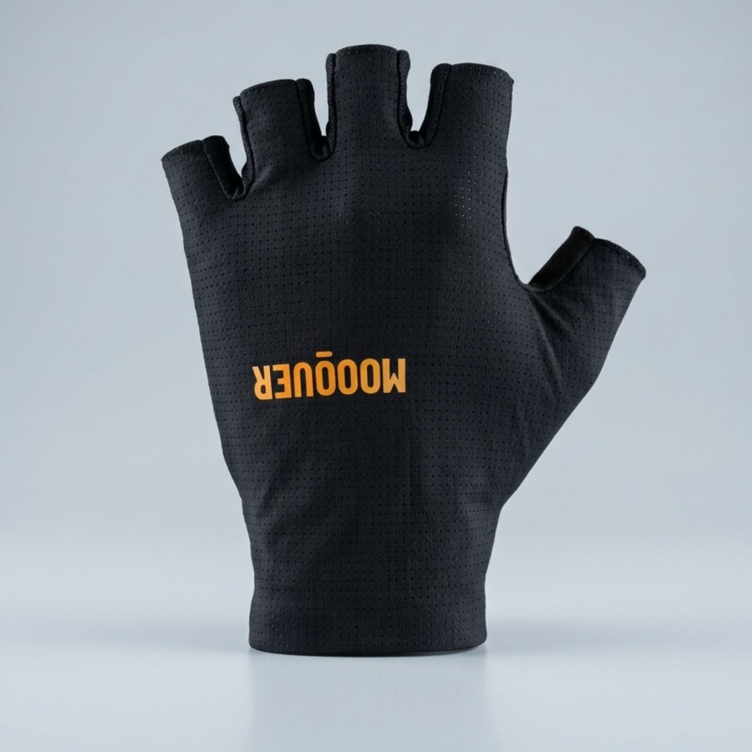Guantes de ciclismo de verano Aria Negro de Mooquer con DTF reflectante iridiscente