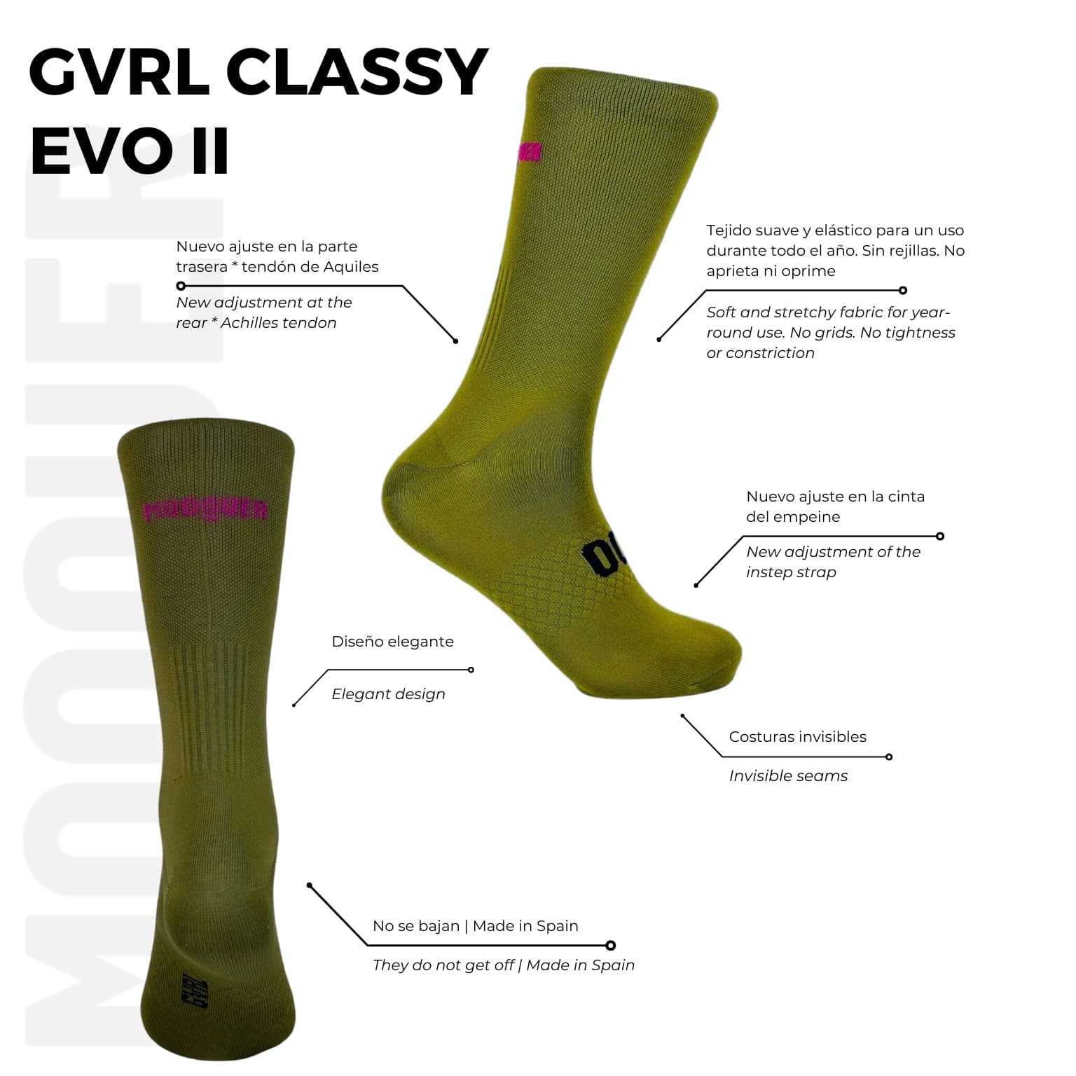 Detalle trama técnica en empeine GVRL Classy EVO II