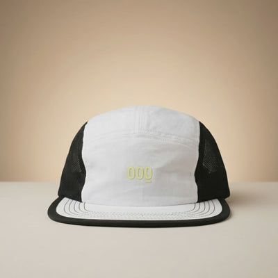 gorra de trail running blanca Mooquer