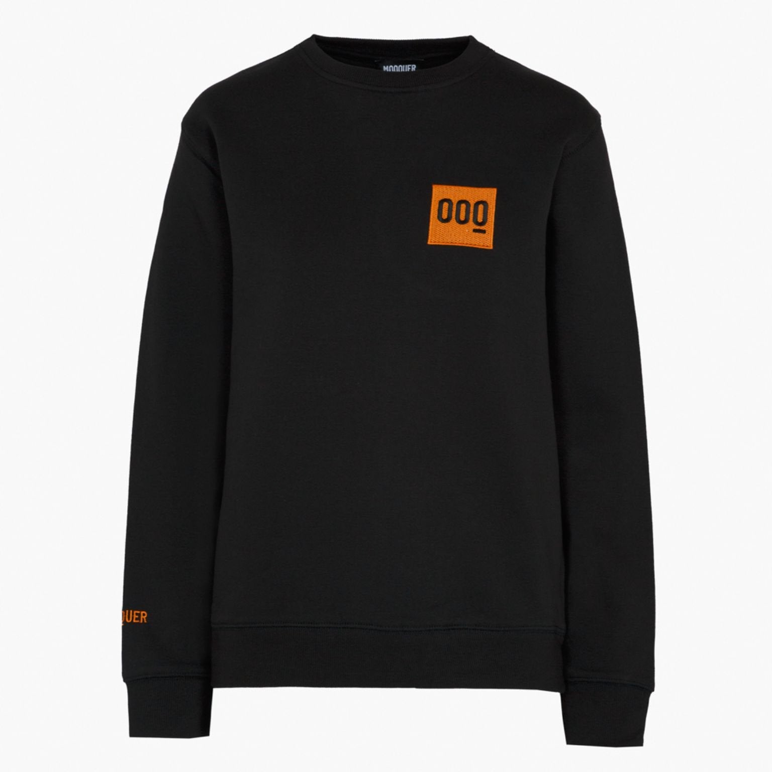 Sudadera negra Patch Organic Mooquer lifestyle
